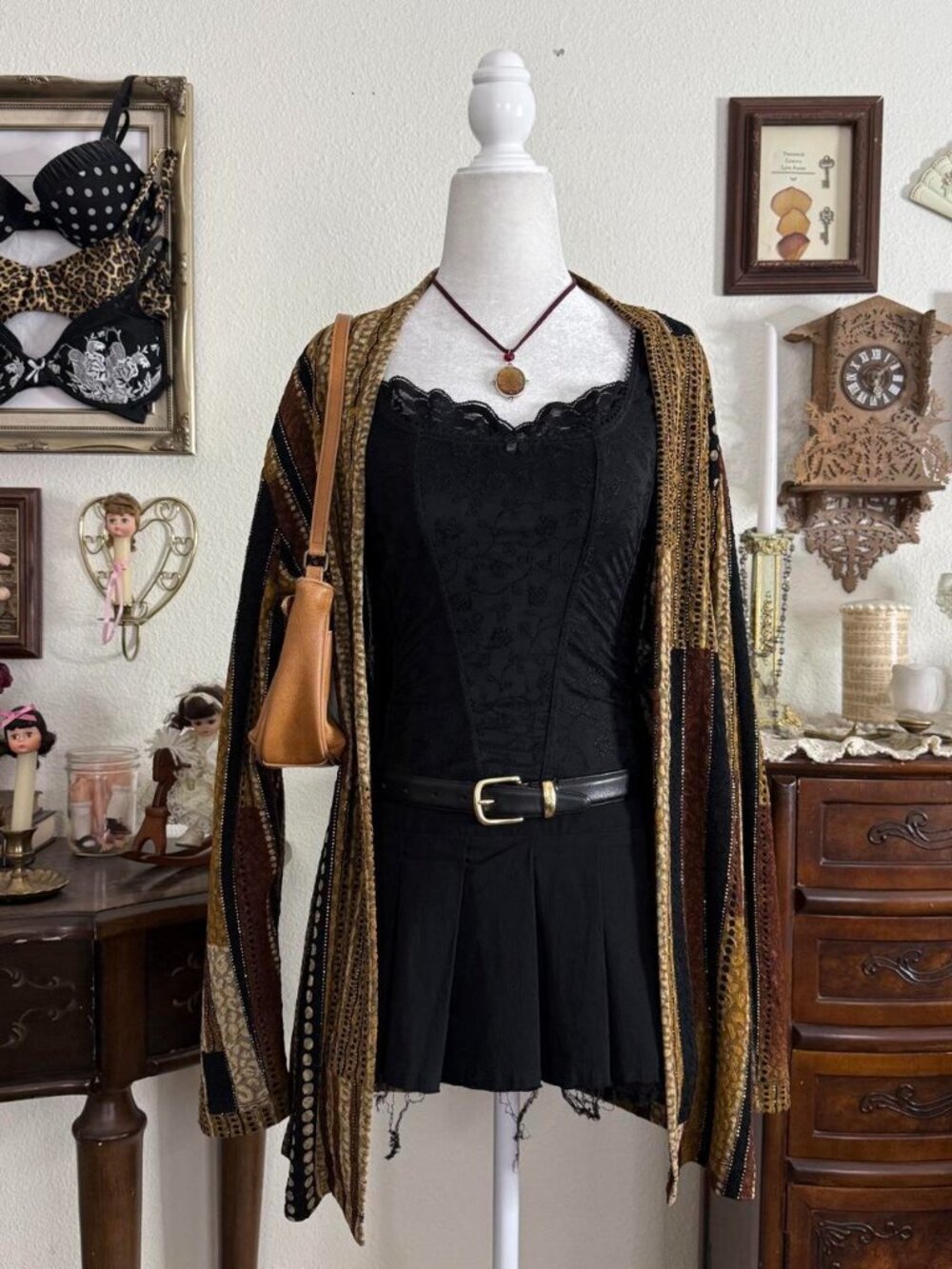 90’s fairy grunge boho whimsical patchwork style funky cardigan